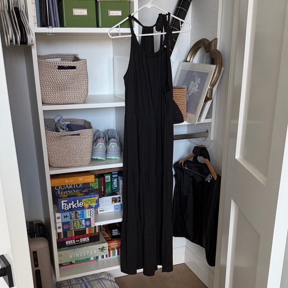 Black Tiered Maxi Dress